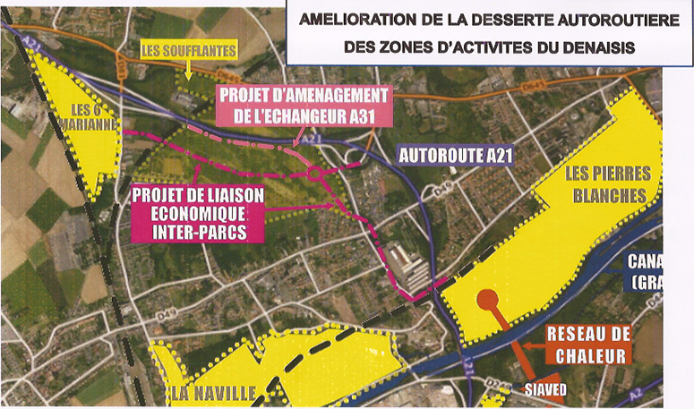 Plan de raccordement à l'A21