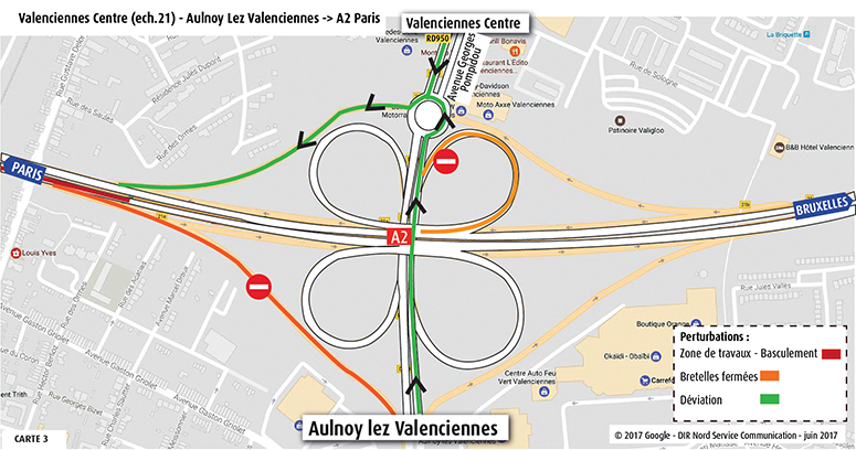 Valenciennes Centre-Aulnoy vers l'A2