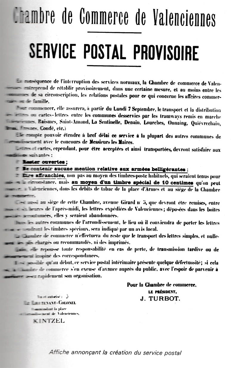 Lettre d'autorisation du 05 septembre 1914